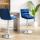 Barhocker HLO-CP247 Samt chrom ~ blau