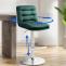 Barhocker HLO-CP247 Samt chrom ~ grn