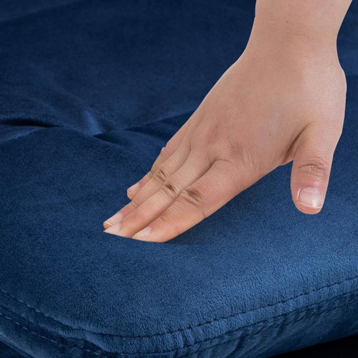 Barhocker HLO-CP247 Samt wei ~ blau