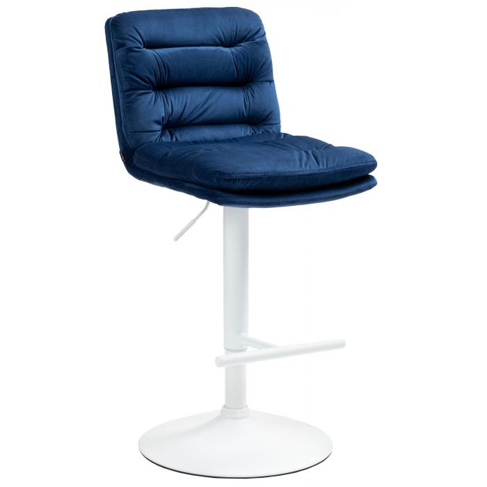 Barhocker HLO-CP247 Samt wei ~ blau