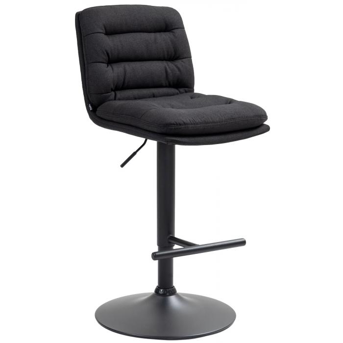 Barhocker HLO-CP248 Stoff schwarz ~ schwarz