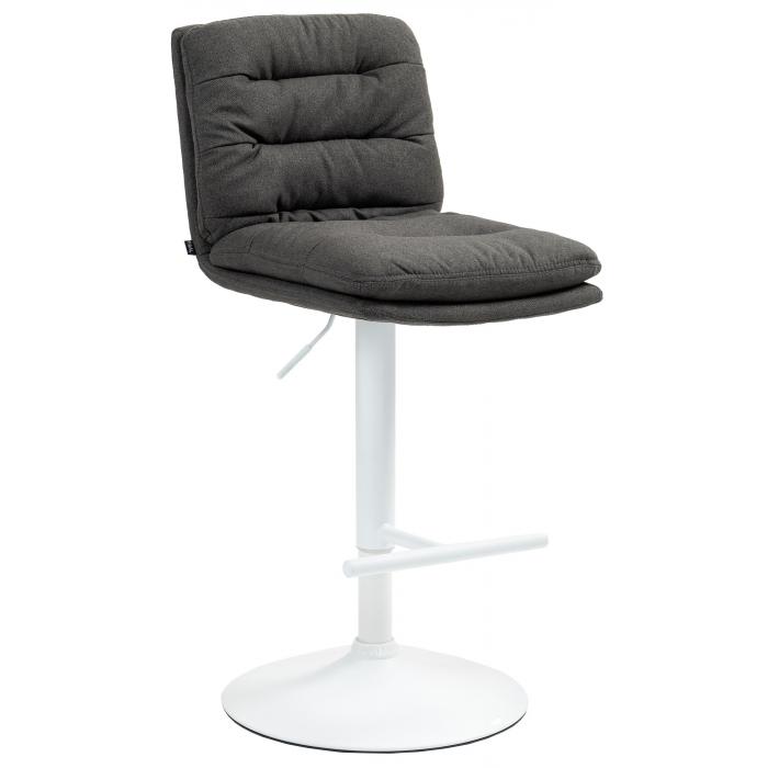 Barhocker HLO-CP248 Stoff wei ~ dunkelgrau