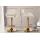 Barhocker HLO-CP8 Gold Stoff ~ creme