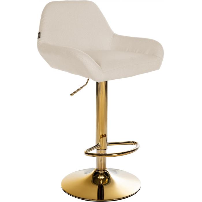 Barhocker HLO-CP8 Gold Stoff ~ creme
