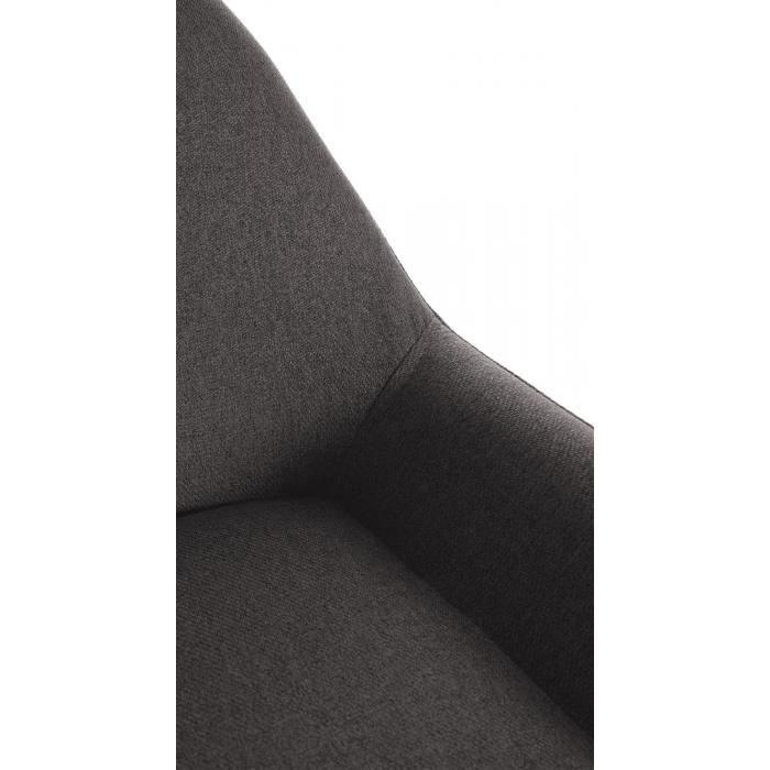 Barhocker HLO-CP8 Gold Stoff ~ dunkelgrau