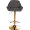Barhocker HLO-CP8 Gold Stoff ~ dunkelgrau