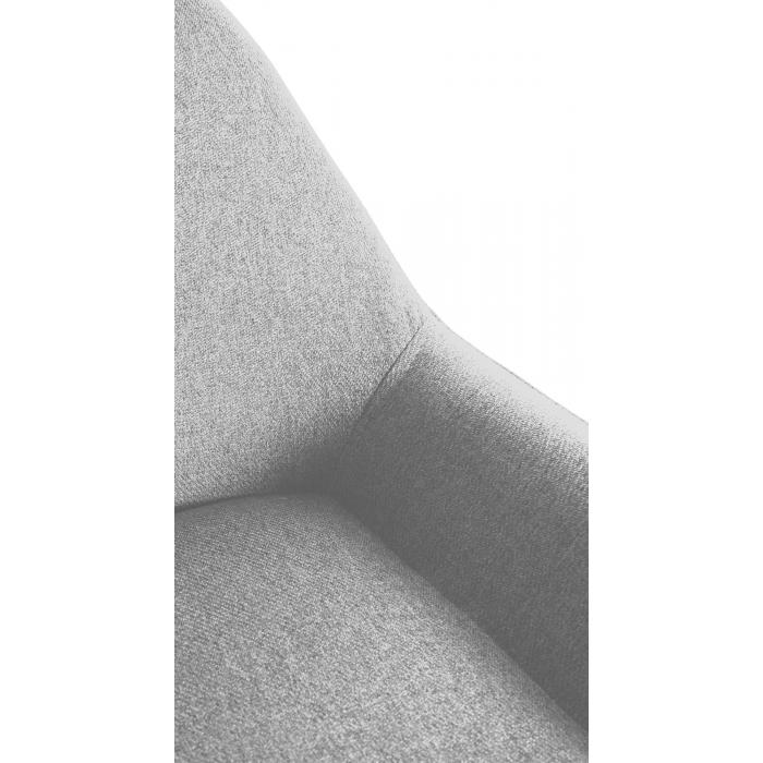Barhocker HLO-CP8 Gold Stoff ~ grau