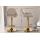 Barhocker HLO-CP8 Gold Stoff ~ taupe
