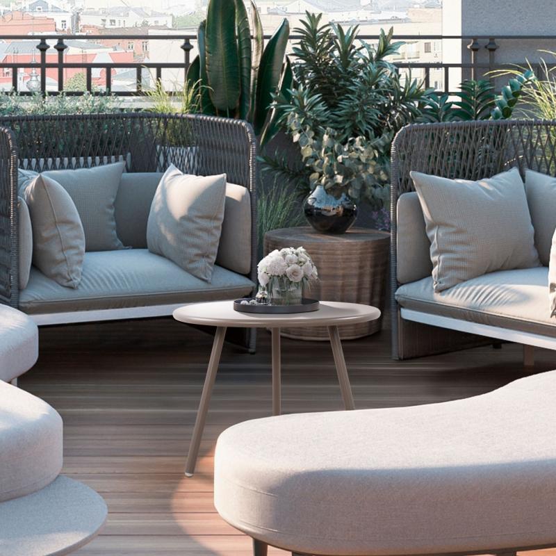 Couchtisch HLO-CP4 ~ taupe