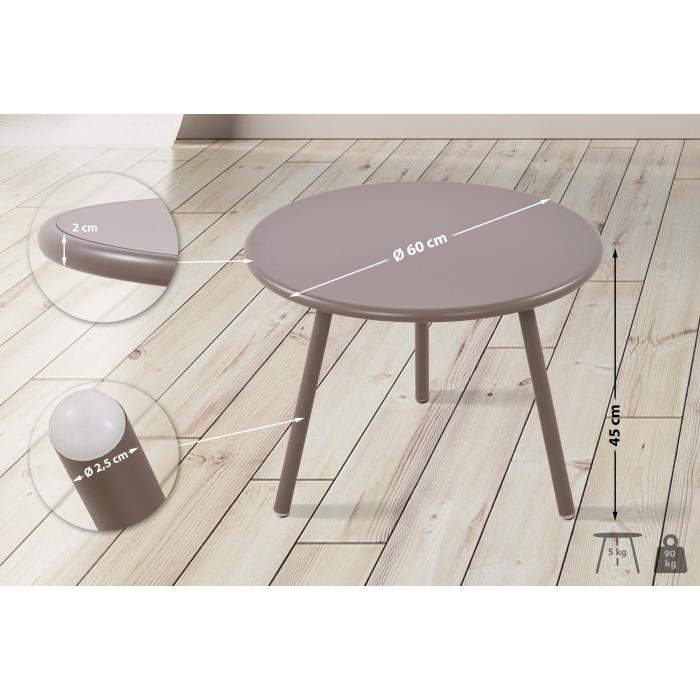 Couchtisch HLO-CP4 ~ taupe