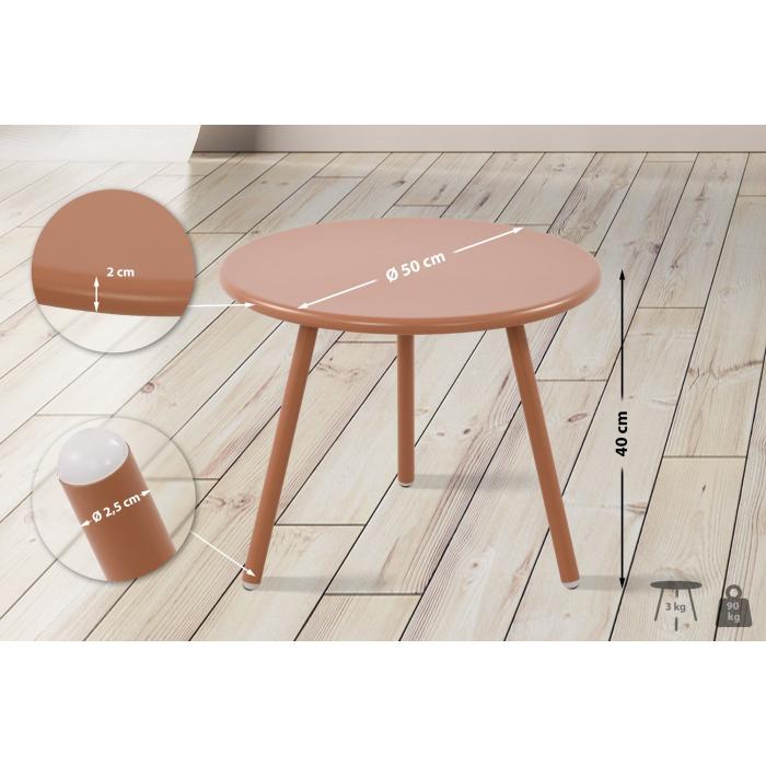 Couchtisch HLO-CP3 ~ terracotta