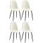 4er Set Sthle HLO-CP49 Stoff ~ creme