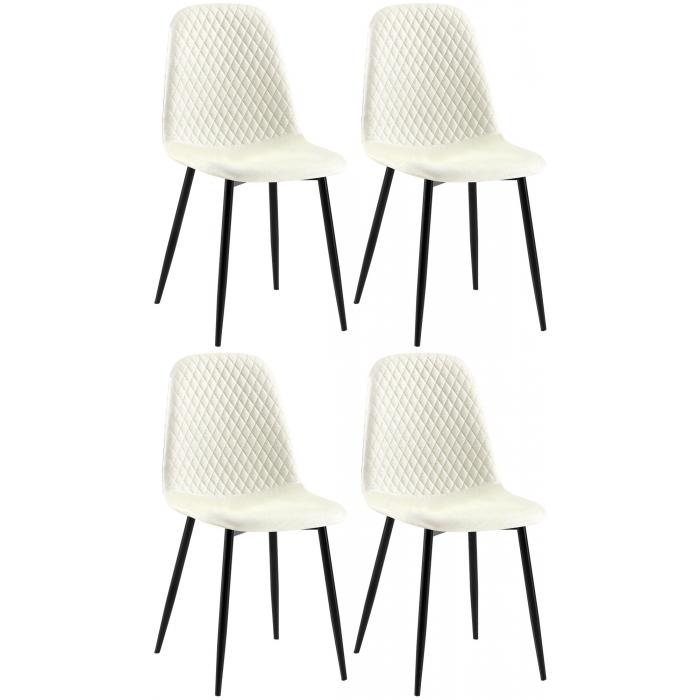 4er Set Sthle HLO-CP49 Stoff ~ creme