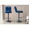 2er Set Barhocker HLO-CP247 Samt schwarz ~ blau