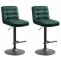 2er Set Barhocker HLO-CP247 Samt schwarz ~ grn