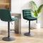 2er Set Barhocker HLO-CP247 Samt schwarz ~ grn