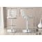 2er Set Barhocker HLO-CP247 Samt chrom ~ creme