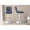 2er Set Barhocker HLO-CP247 Samt chrom ~ dunkelgrau