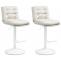 2er Set Barhocker HLO-CP247 Samt wei ~ creme