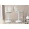 2er Set Barhocker HLO-CP247 Samt wei ~ creme
