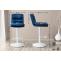 2er Set Barhocker HLO-CP247 Samt wei ~ blau
