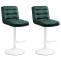 2er Set Barhocker HLO-CP247 Samt wei ~ grn