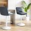 2er Set Barhocker HLO-CP247 Samt wei ~ dunkelgrau