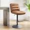 2er Set Barhocker HLO-CP246 Kunstleder schwarz ~ hellbraun