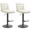 2er Set Barhocker HLO-CP248 Stoff schwarz ~ creme