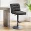 2er Set Barhocker HLO-CP248 Stoff schwarz ~ dunkelgrau