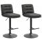 2er Set Barhocker HLO-CP248 Stoff schwarz ~ dunkelgrau