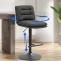 2er Set Barhocker HLO-CP248 Stoff schwarz ~ dunkelgrau