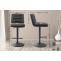 2er Set Barhocker HLO-CP248 Stoff schwarz ~ dunkelgrau