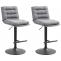 2er Set Barhocker HLO-CP248 Stoff schwarz ~ grau