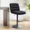 2er Set Barhocker HLO-CP248 Stoff schwarz ~ schwarz