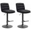 2er Set Barhocker HLO-CP248 Stoff schwarz ~ schwarz
