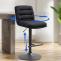 2er Set Barhocker HLO-CP248 Stoff schwarz ~ schwarz