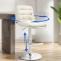 2er Set Barhocker HLO-CP248 Stoff chrom ~ creme