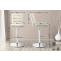 2er Set Barhocker HLO-CP248 Stoff chrom ~ creme
