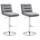 2er Set Barhocker HLO-CP248 Stoff chrom ~ grau