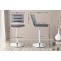 2er Set Barhocker HLO-CP248 Stoff chrom ~ grau