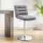 2er Set Barhocker HLO-CP248 Stoff chrom ~ grau