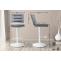2er Set Barhocker HLO-CP248 Stoff wei ~ grau