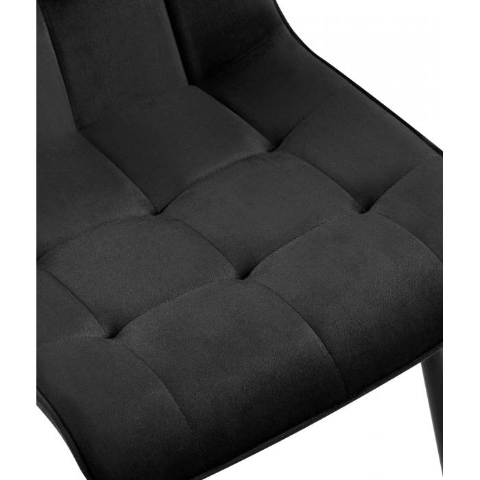 Esszimmerstuhl HLO-CP118 Samt ~ schwarz