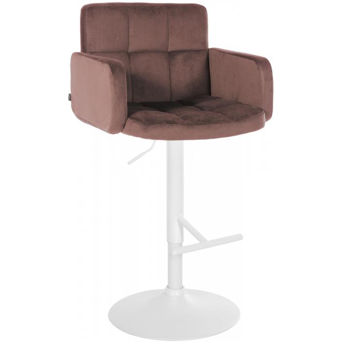Barhocker HLO-CP326 Samt wei ~ braun