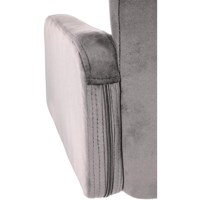 Barhocker HLO-CP326 Samt wei ~ grau