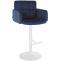 Barhocker HLO-CP326 Samt wei ~ blau