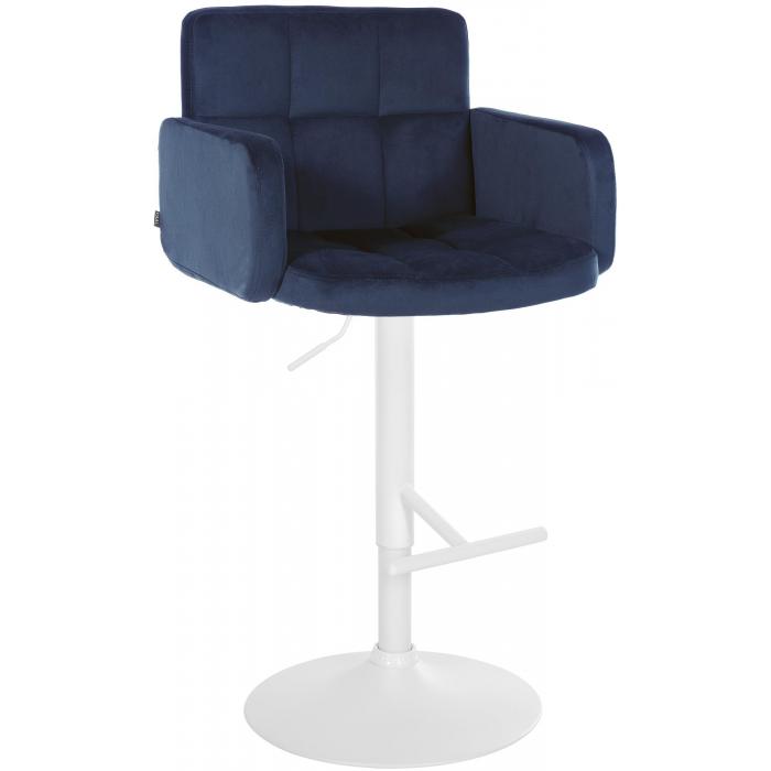 Barhocker HLO-CP326 Samt wei ~ blau
