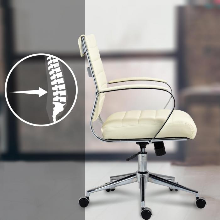 Brostuhl HLO-CP165 Kunstleder ~ creme