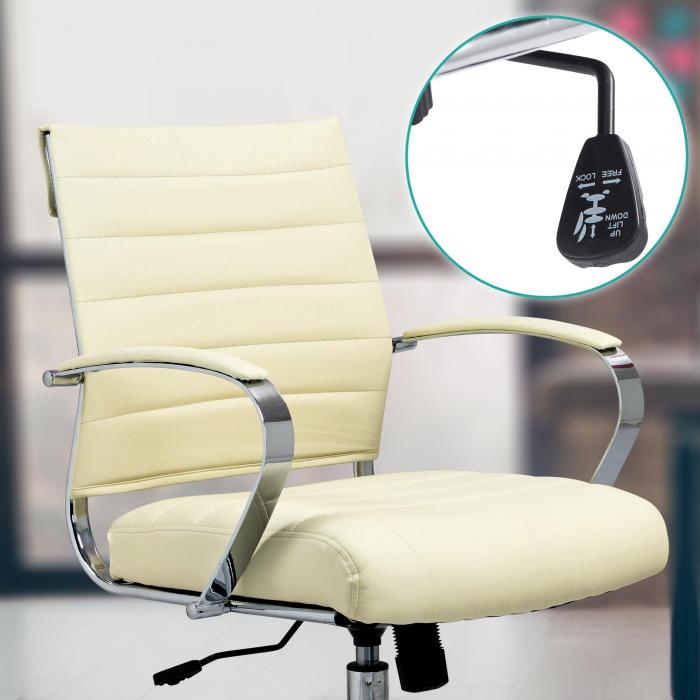 Brostuhl HLO-CP165 Kunstleder ~ creme